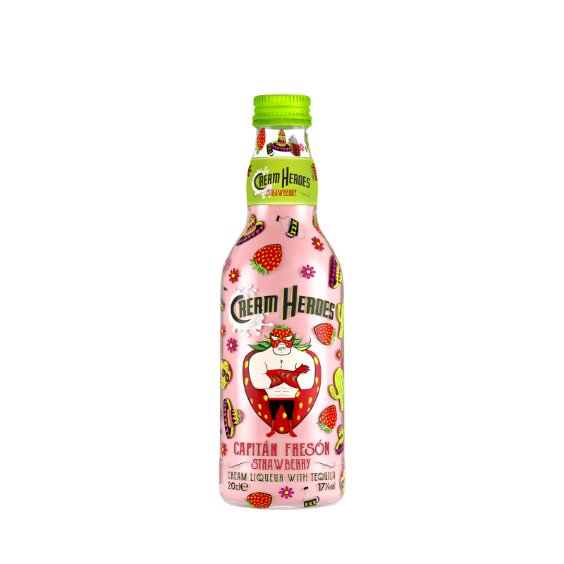 Cream Heroes Capitán Fresón midi-Epres krémlikőr 17% 0,2 LITER